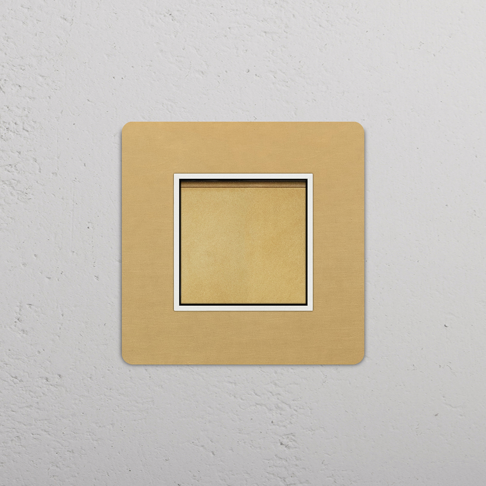 Grove Single Retractive Rocker Switch - Antique Brass | White
