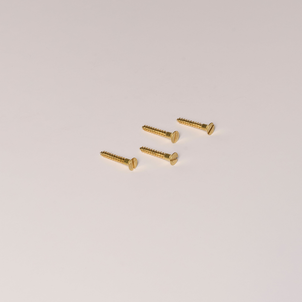 Parafuso autoperfurante para madeira 4 mm x 25 mm para ferragens de janela/fecho e trinco x 4 – Latão Antigo