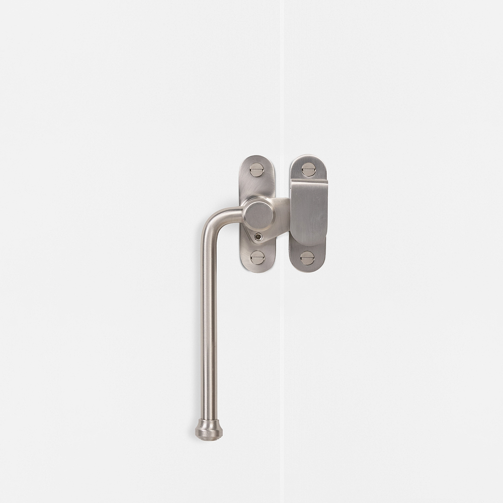 Southbank Lockable Casement Window Handle With Hook Left – Satin Nickel