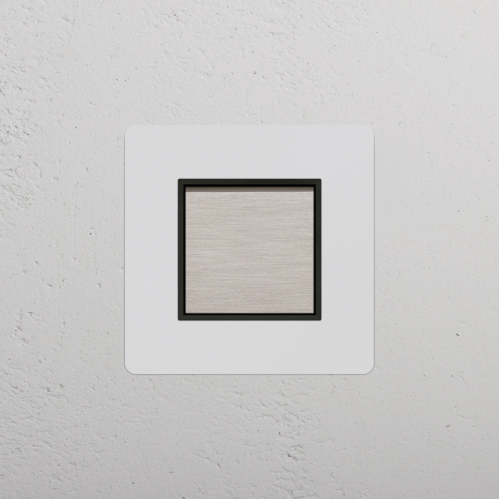 Single Rocker Switch (Ret) - Satin Nickel Black - Paintable