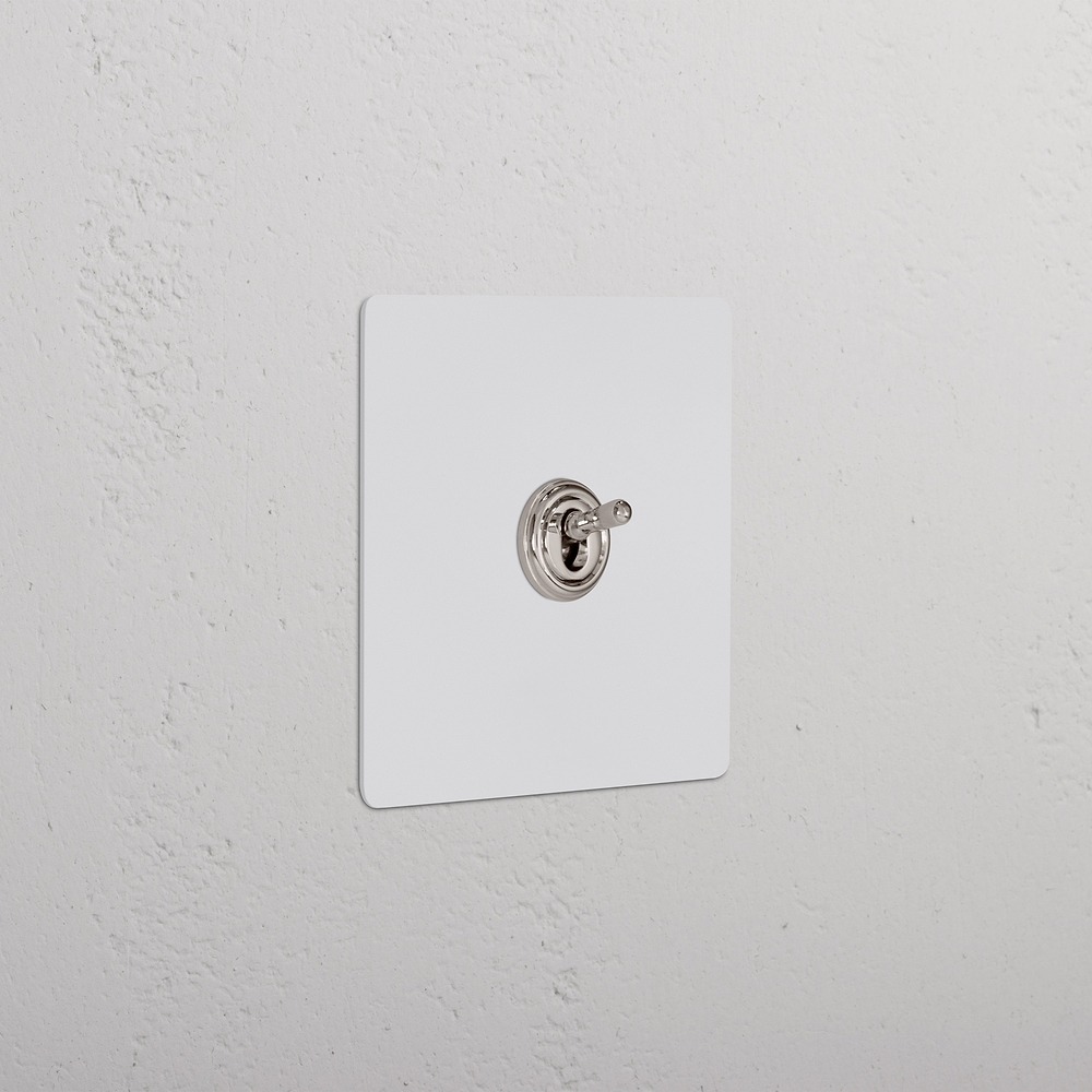 1G Retractive Toggle Switch - Paintable Polished Nickel