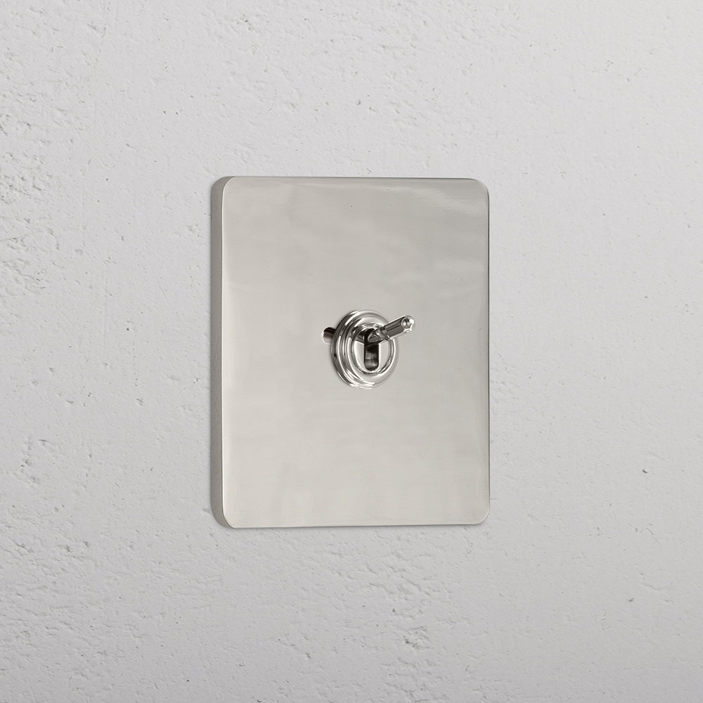 Grove Single Retractive Toggle Switch - Polished Nickel