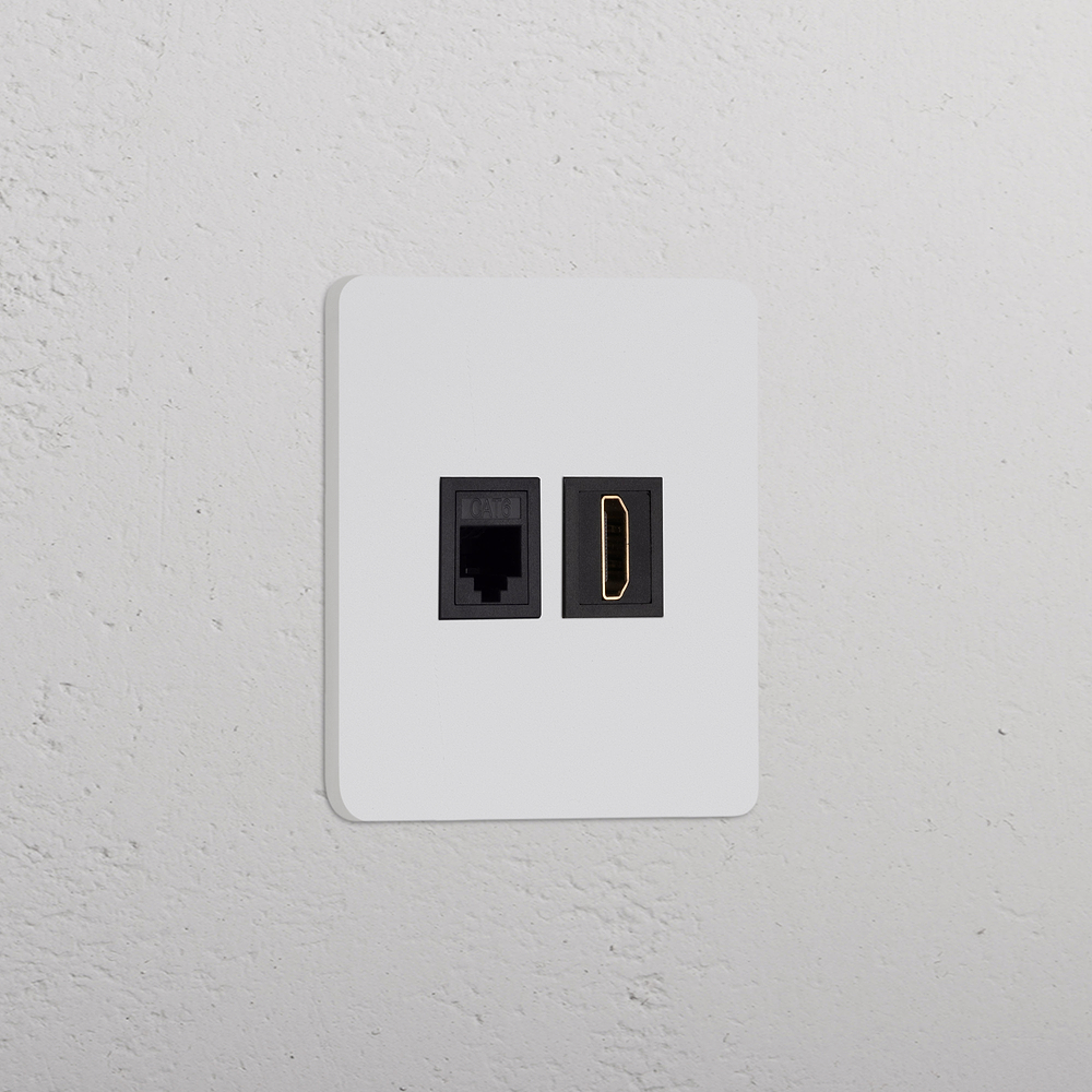 Grove Enkele RJ45 en HDMI voedingsmodule – Beschilderbaar | Zwart