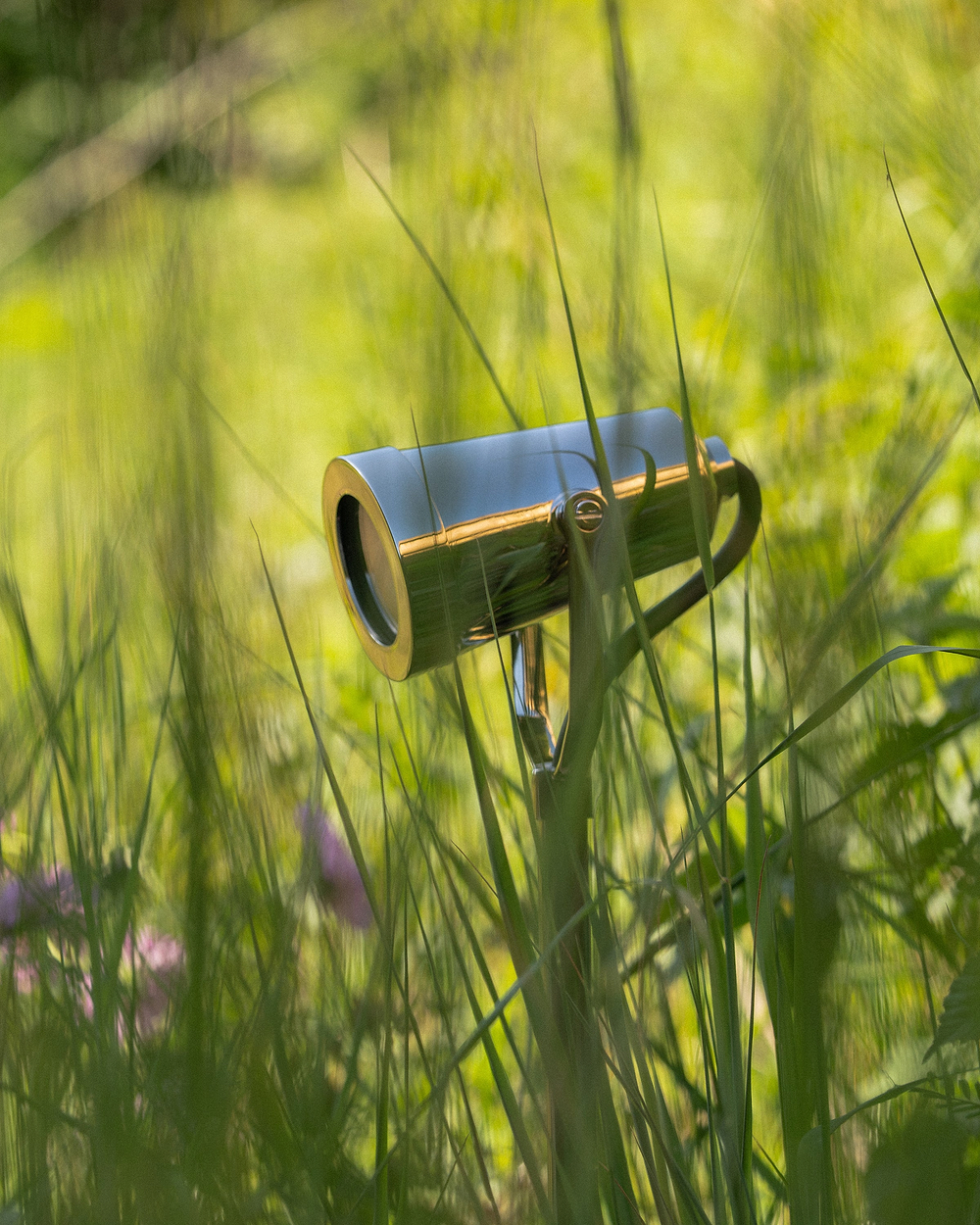 Cambridge Ground Spotlight – Polished Nickel