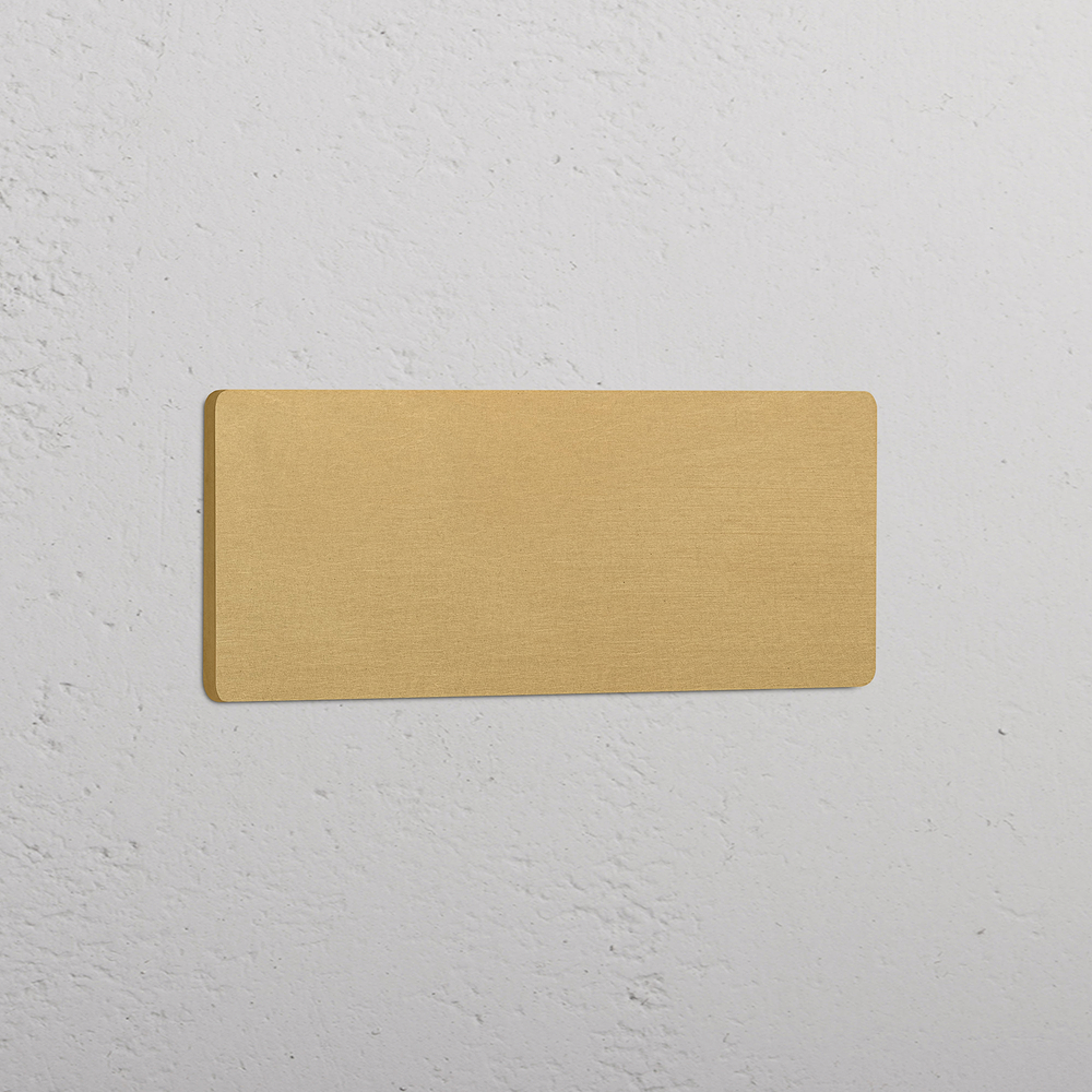 Grove Triple Blank Plate - Antique Brass