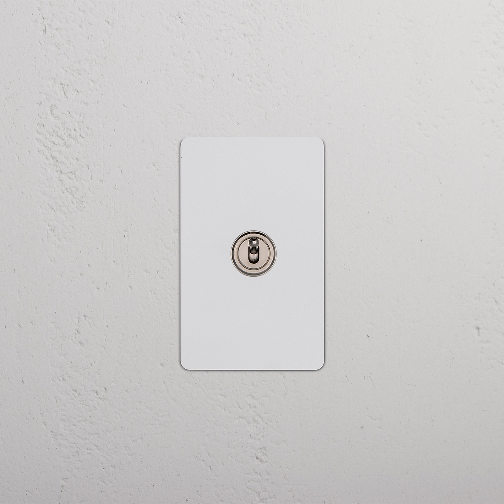 Kew 1G Dimming Retractive Toggle Switch - Paintable Polished Nickel