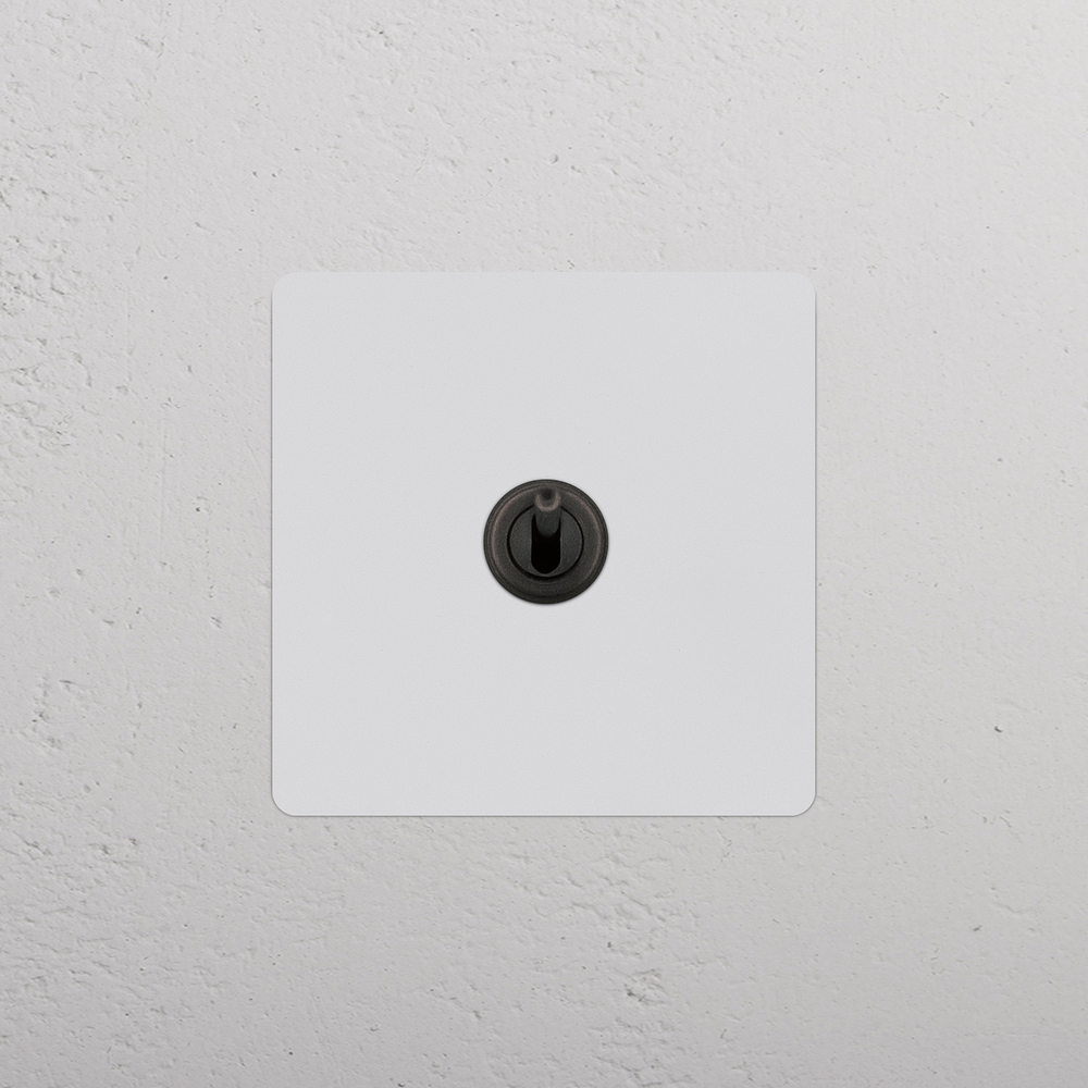 Kew Single Retractive Toggle Switch - Paintable Bronze
