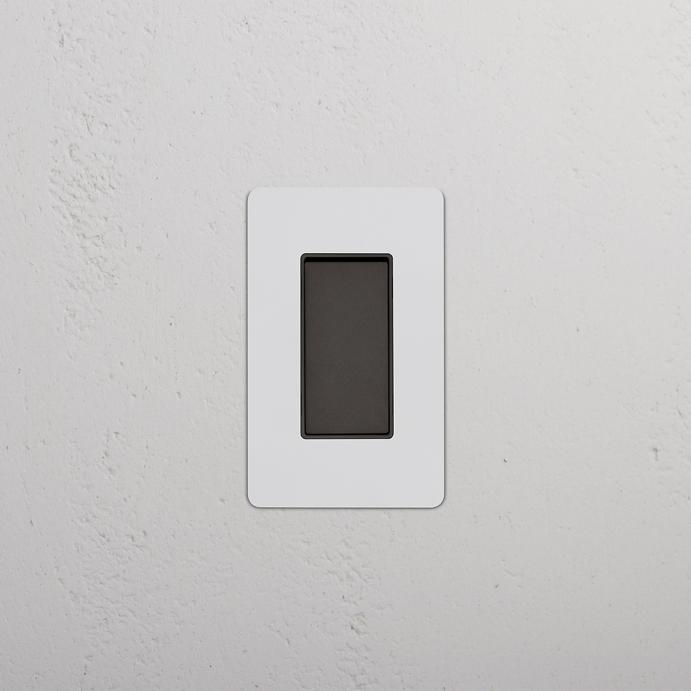 Kew 1G Retractive Rocker Switch - Paintable Bronze Black