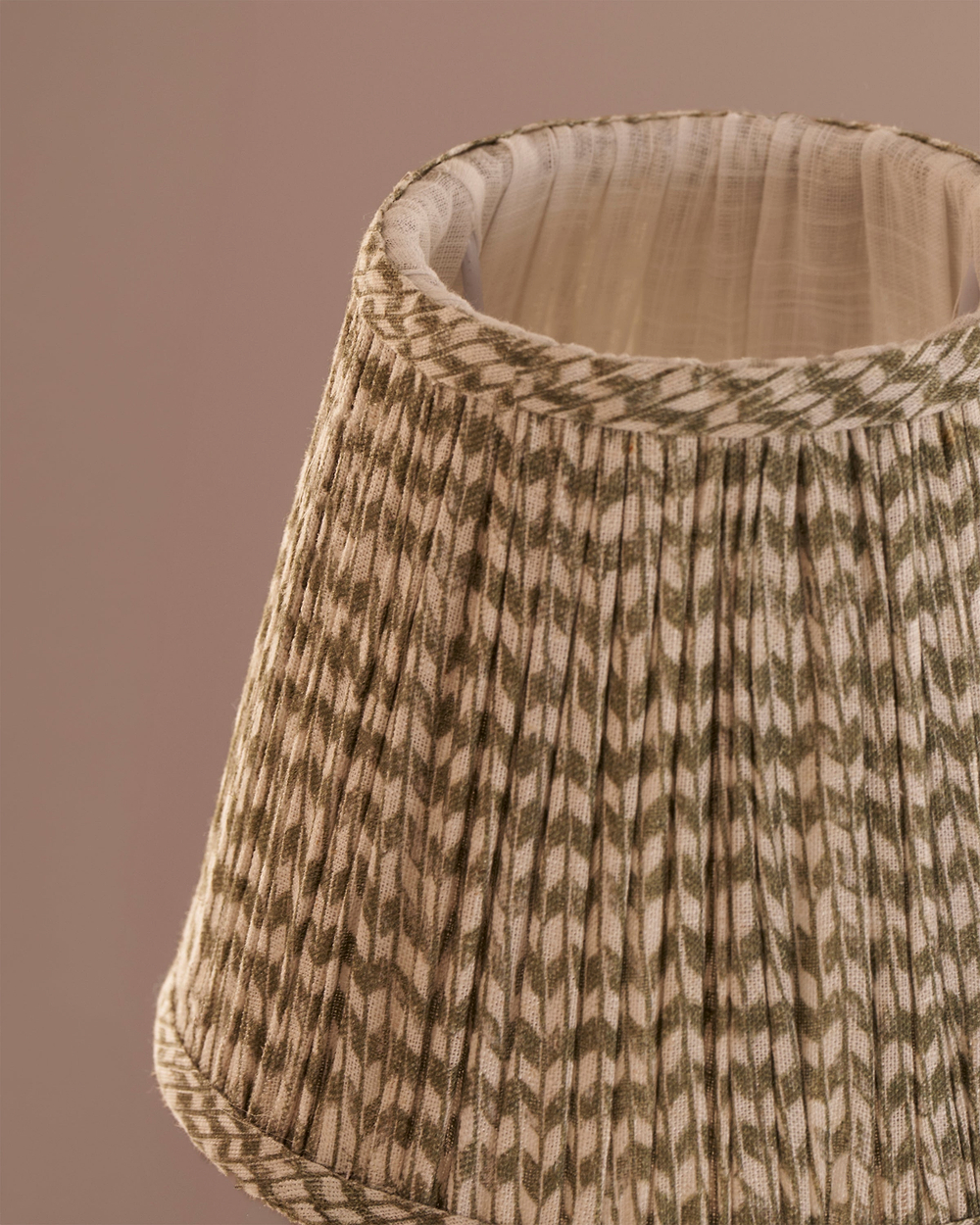 Malvern Medium Wall Light Pleated Moss Green – Polished Nickel