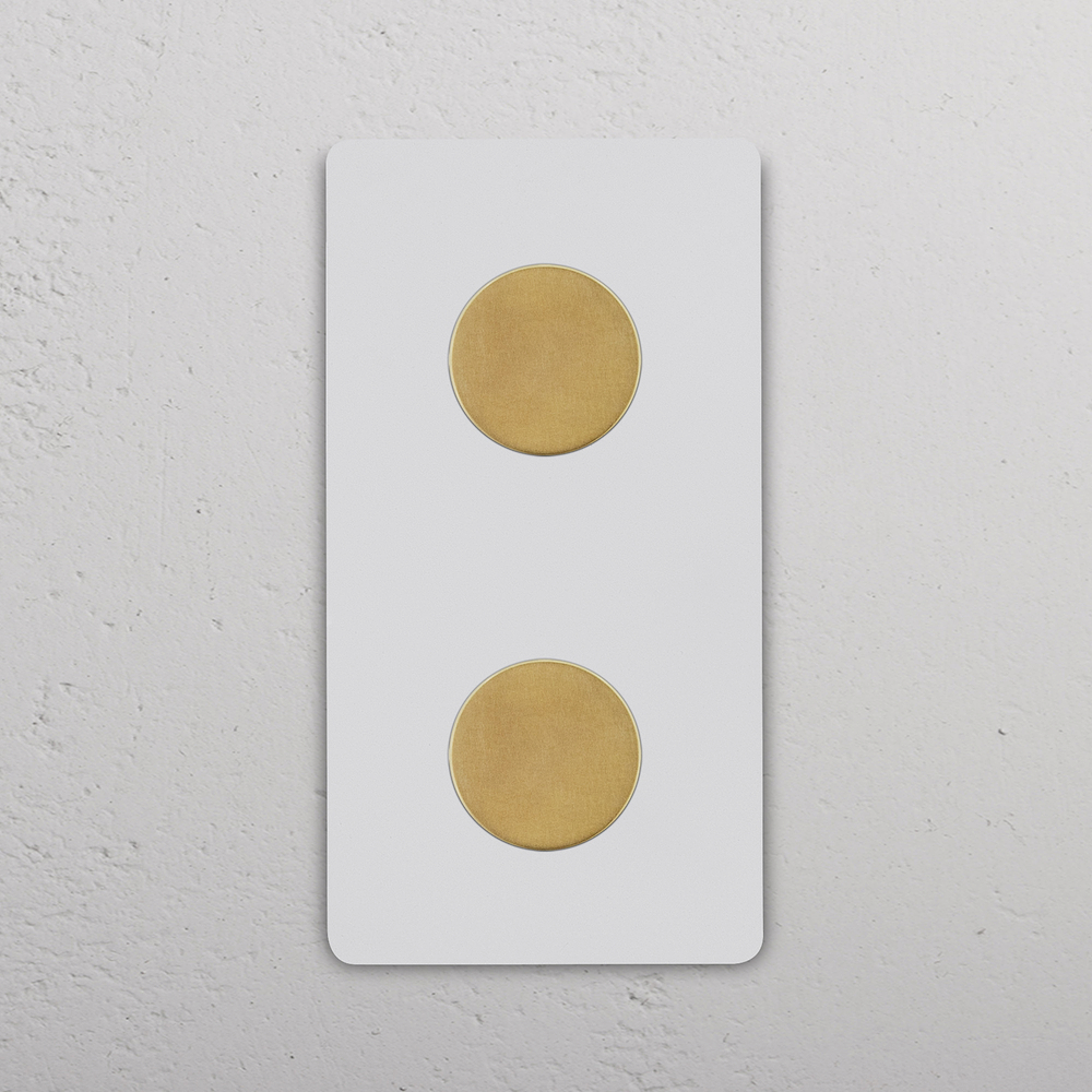 Grove Dimmer Multidirezionale Doppio Verticale 2x – Ottone Antico Pitturabile