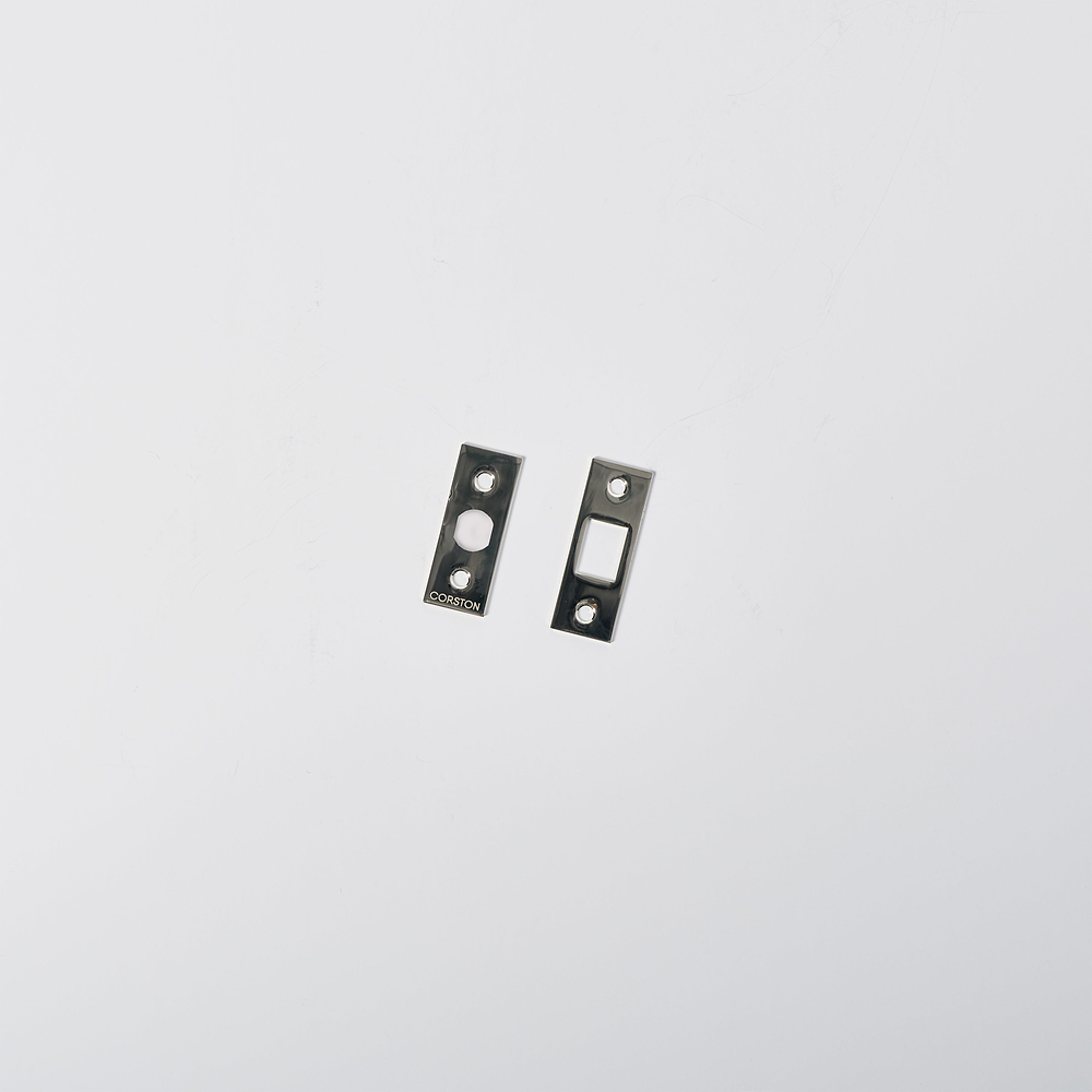 Tubular Privacy Bolt Plates – Polished Nickel