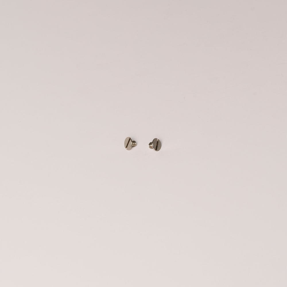 Vis M4 x 5 mm pour plaque de recouvrement de serrure à bec-de-cane et de loquet x2 – Nickel poli