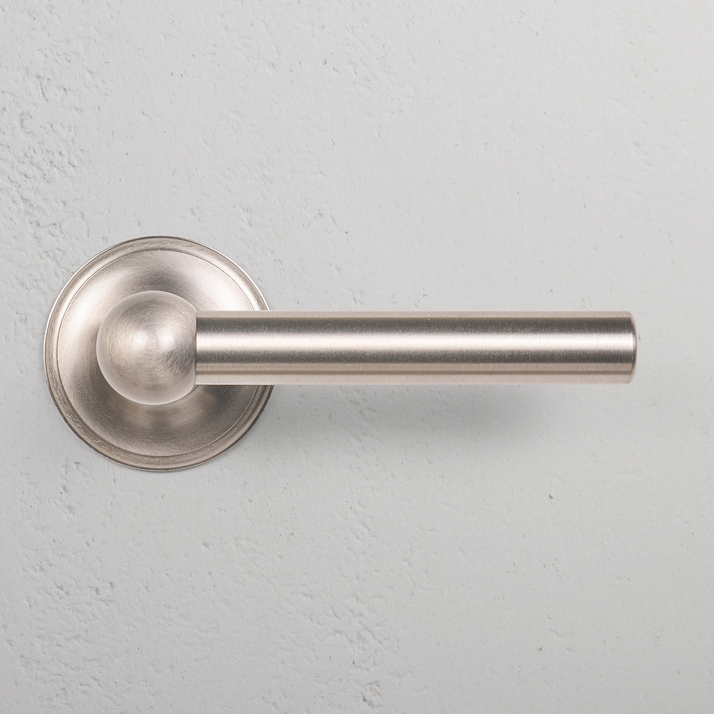 Harper Fixed Door Handle – Satin Nickel