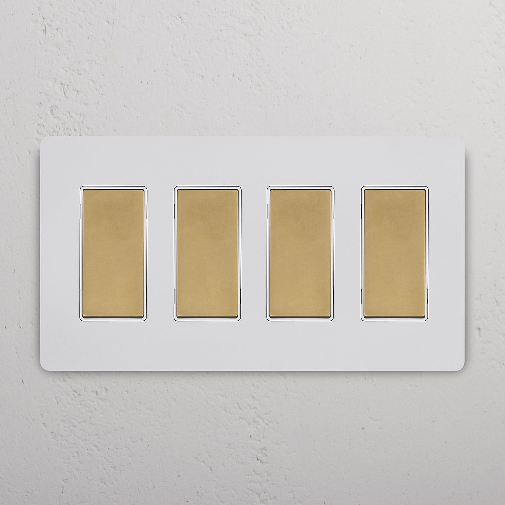 Grove 4G Rocker Switch – Paintable Antique Brass | White