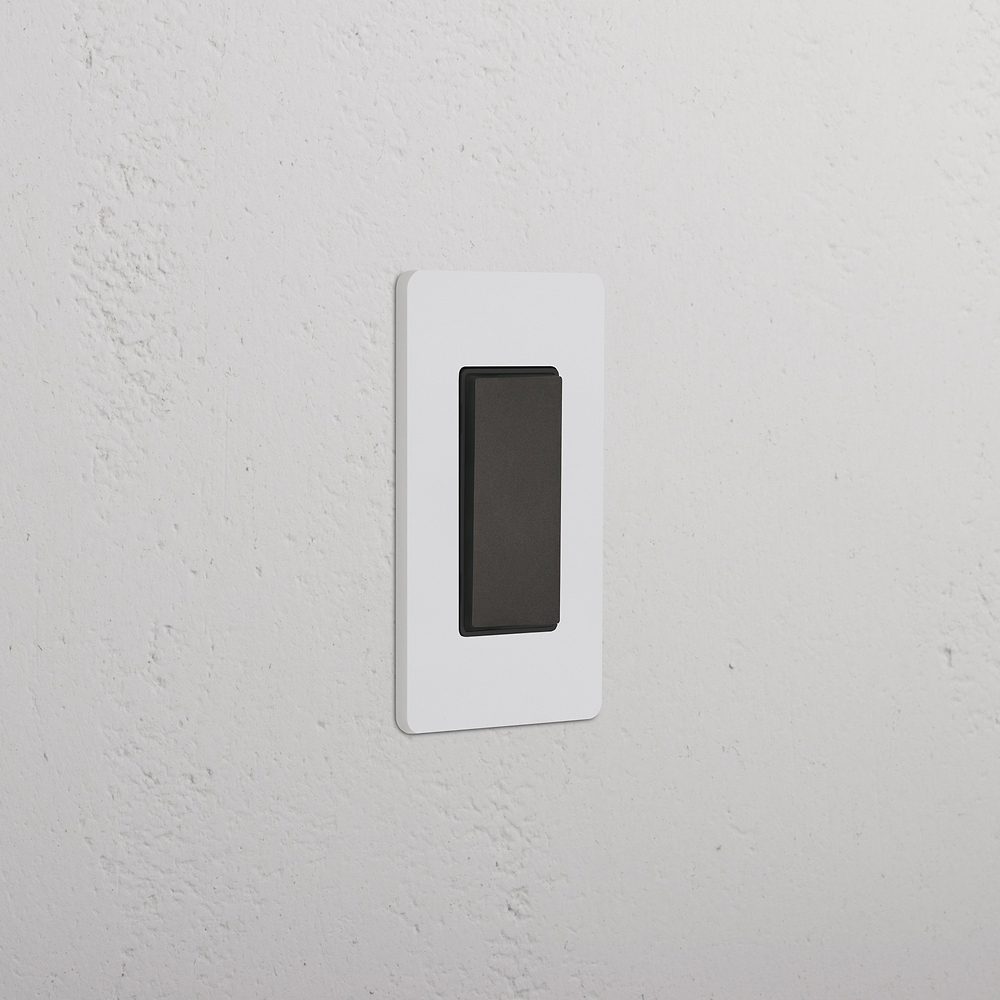 Grove 1G Center Retractive Rocker Switch – Paintable Bronze | Black