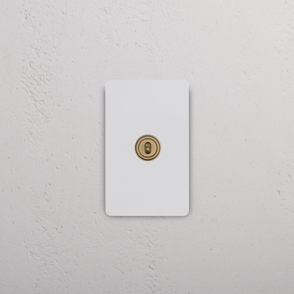 Grove 1G Center Retractive Toggle Switch – Paintable Antique Brass