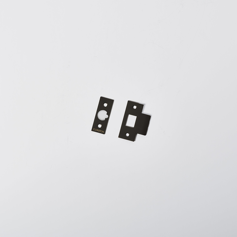 Passage Tubular Latch Plates – Bronze