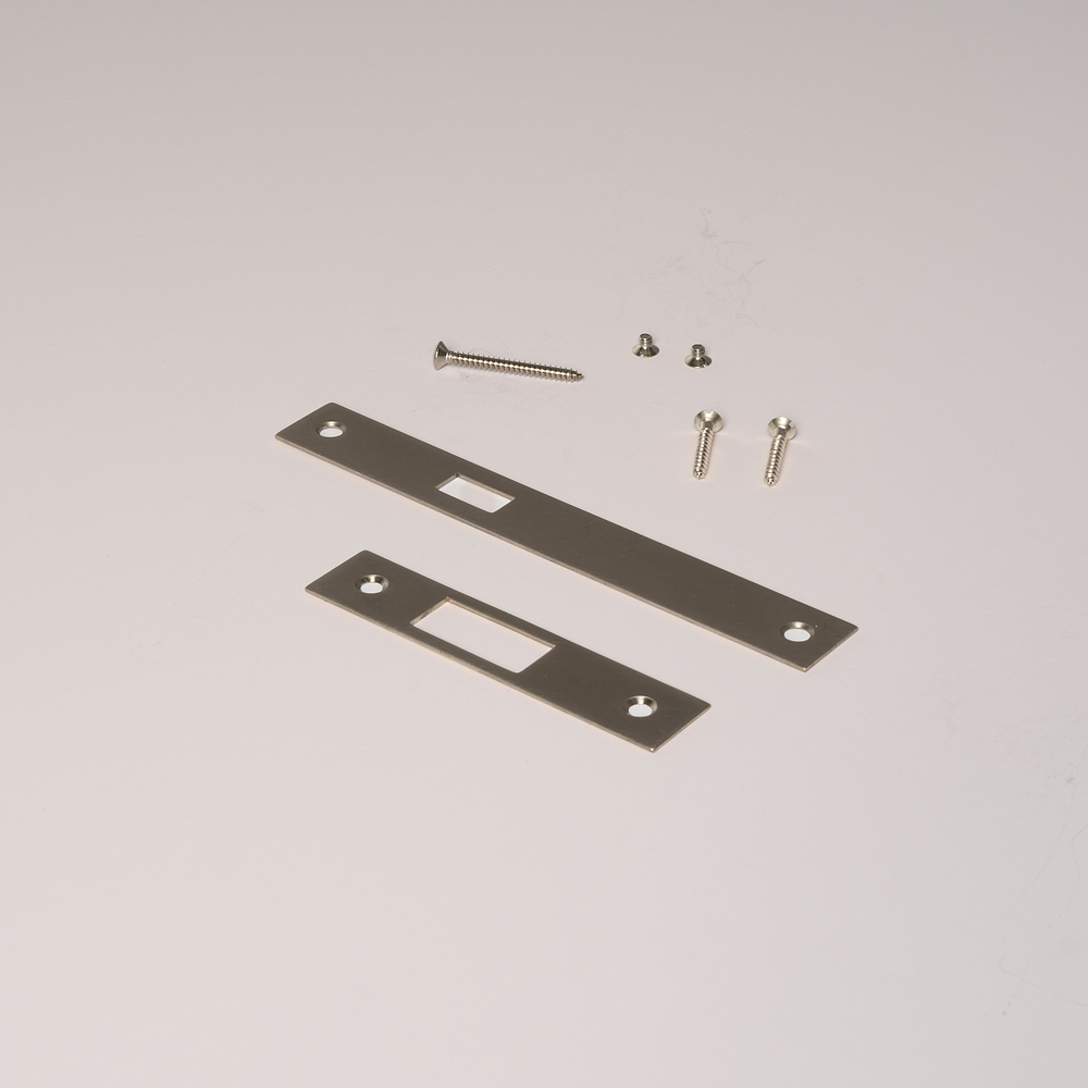 Sliding Pocket Door Lock Plate Pack – Satin Nickel