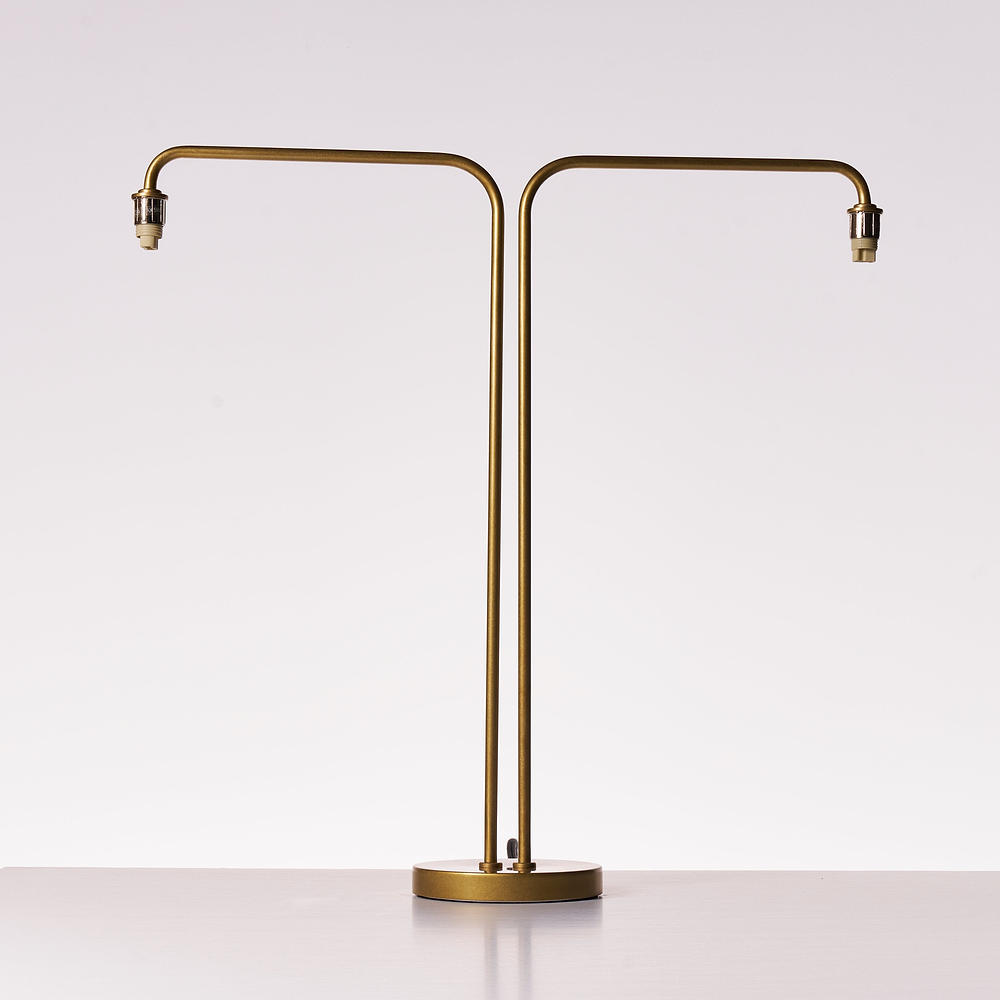 Cotswold Corps de lampe de bureau double – Laiton Ancien
