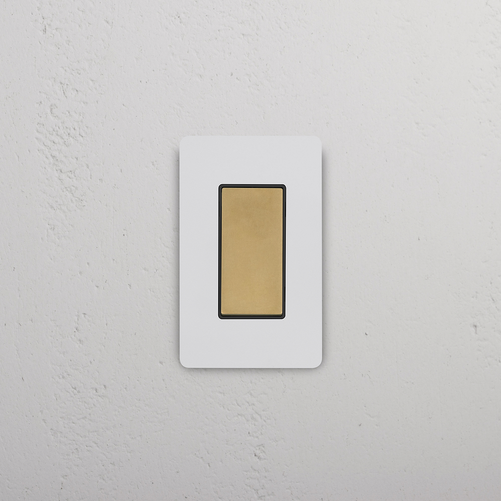 Grove 1G Dimming Rocker Switch – Paintable Antique Brass | Black