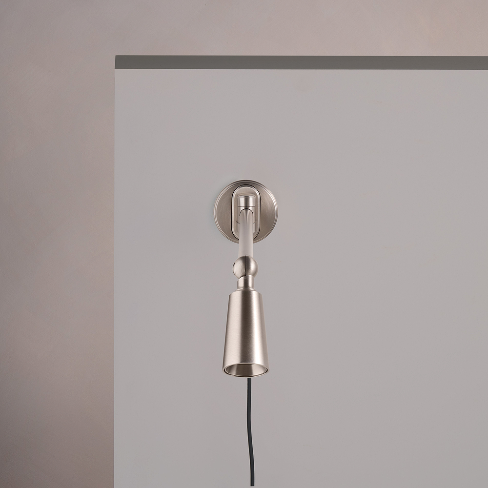 Sloane Väggmonterad Läslampa – Borstad Nickel