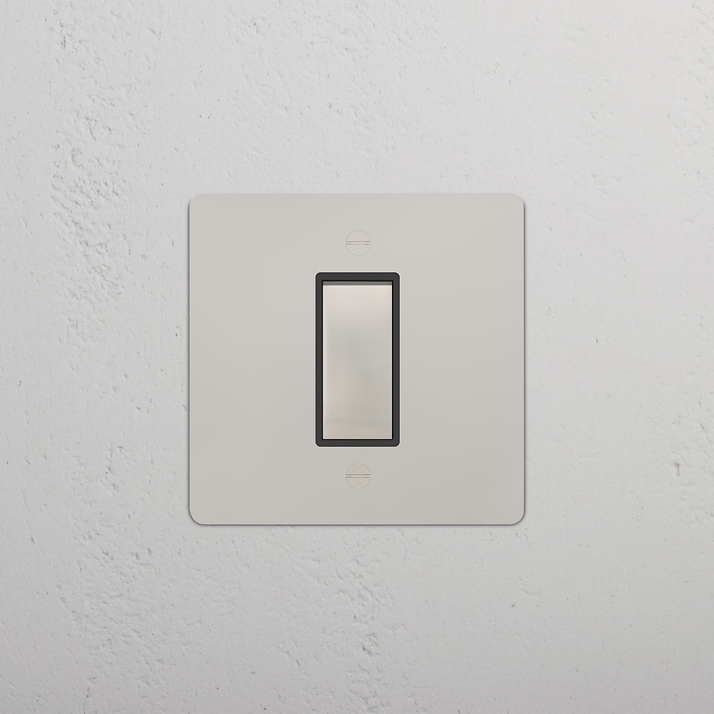1G Retractive Rocker Switch - Polished Nickel | Black