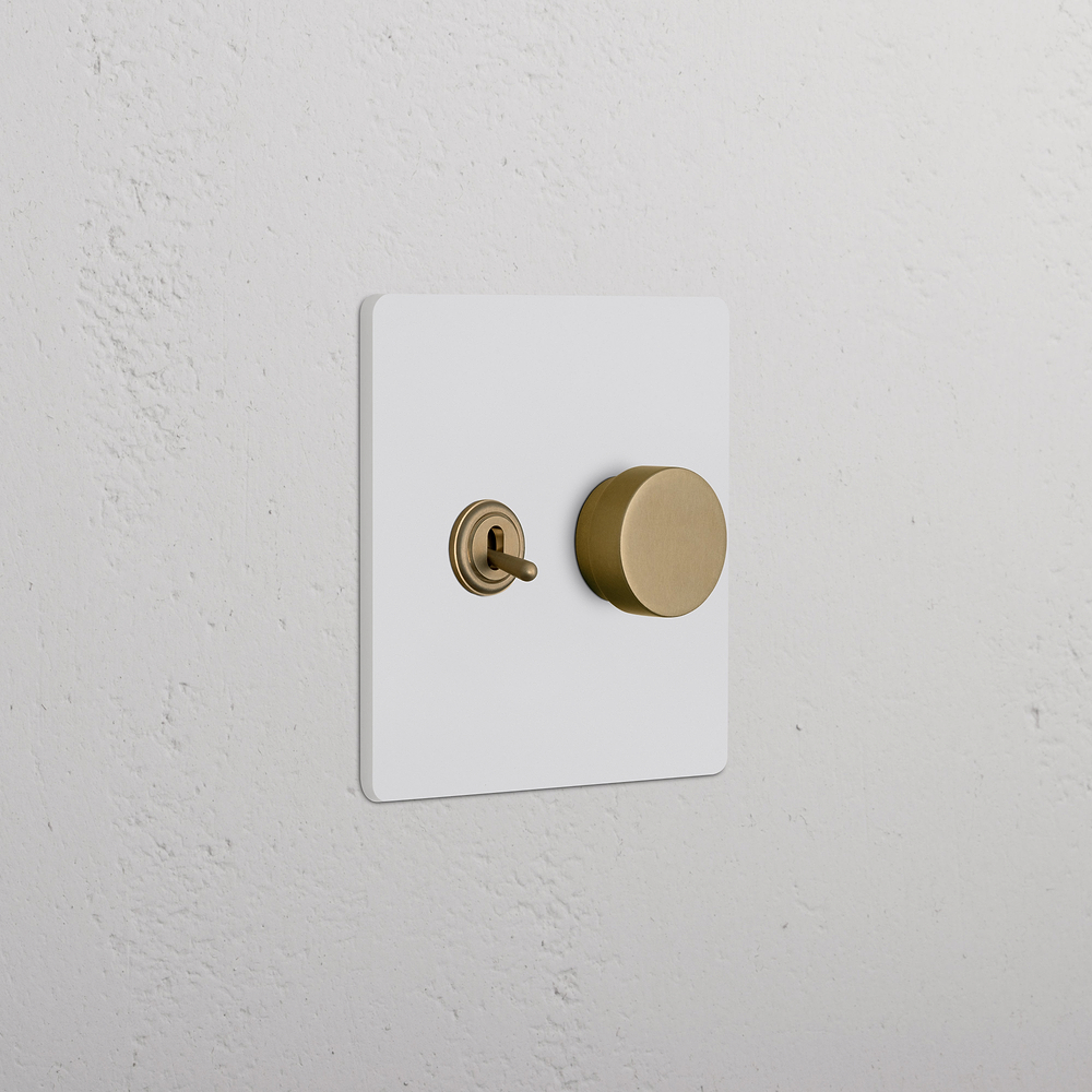 Grove 2G Toggle & Dimmer Switch – Paintable Antique Brass
