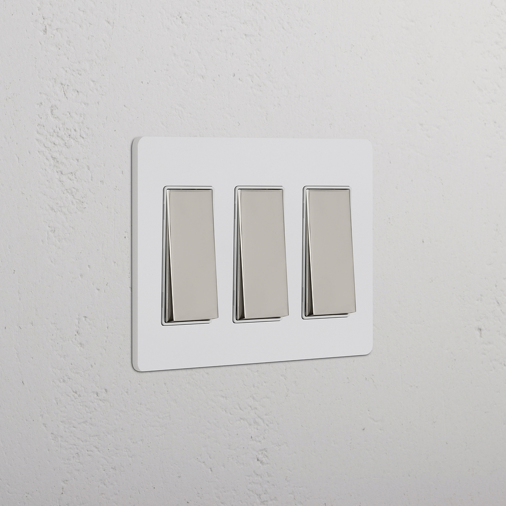 Grove 3G Rocker Switch – Paintable Polished Nickel | White