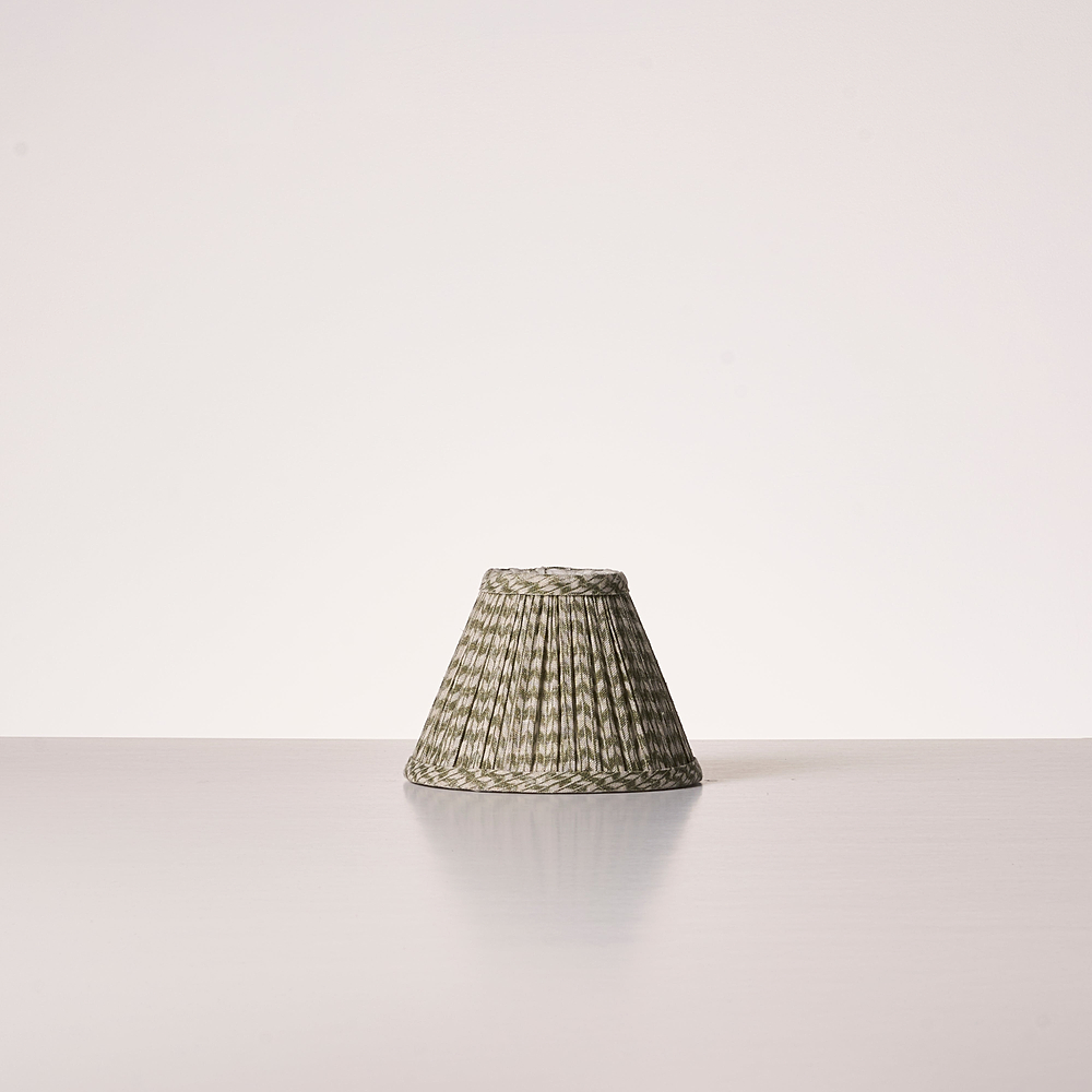 Cotswold Small Pleated Patterned Shade – Moss Green