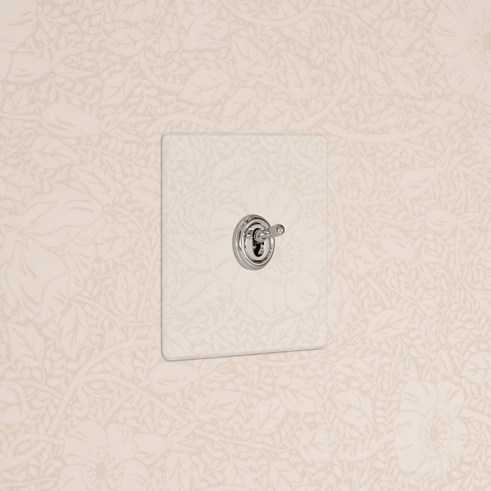 1G Retractive Toggle Switch - Clear Polished Nickel