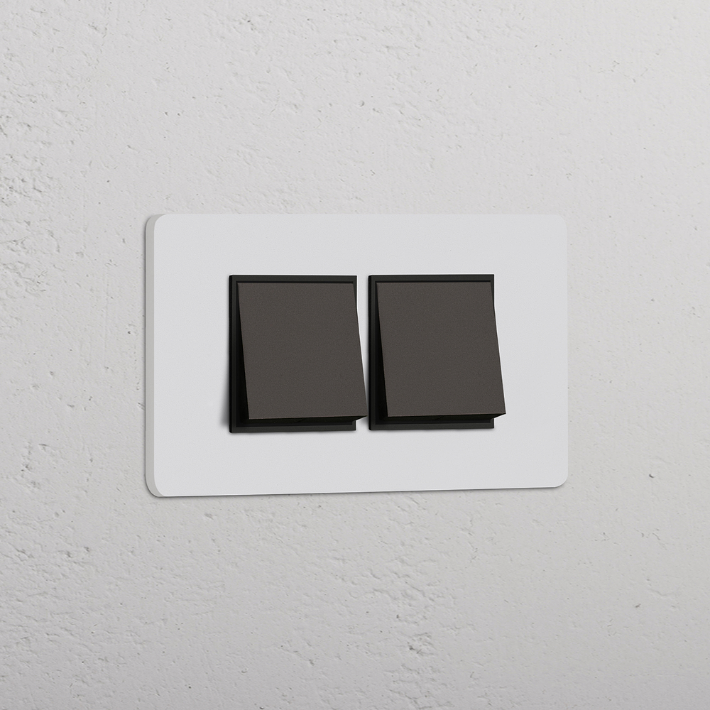 Grove 4-Module 2x Rocker Switch – Paintable Bronze | Black