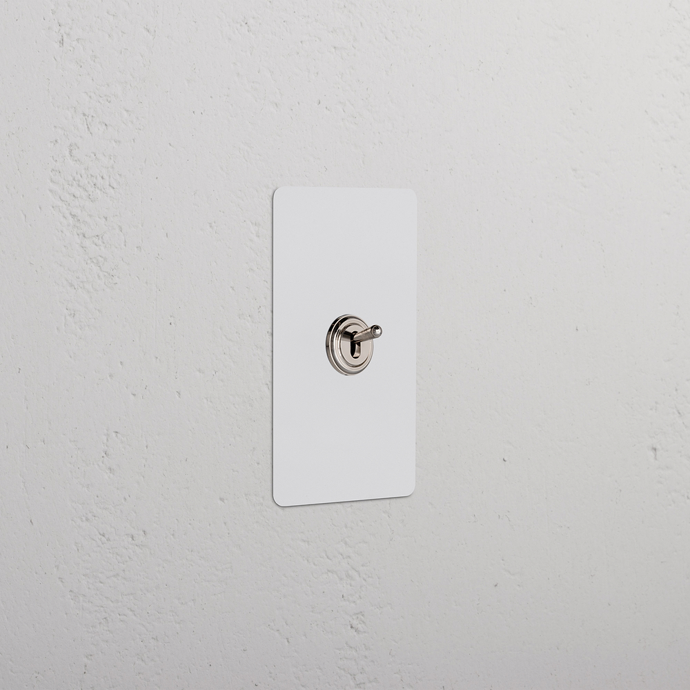 Kew 1G Dimming Retractive Toggle Switch - Paintable Polished Nickel