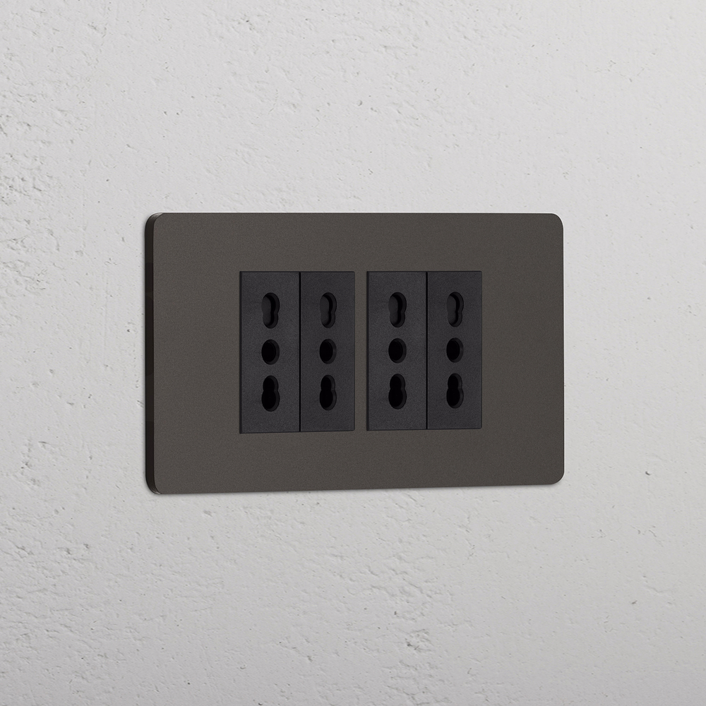 Grove 4-Module 4x Bipasso Socket - Bronze | Black