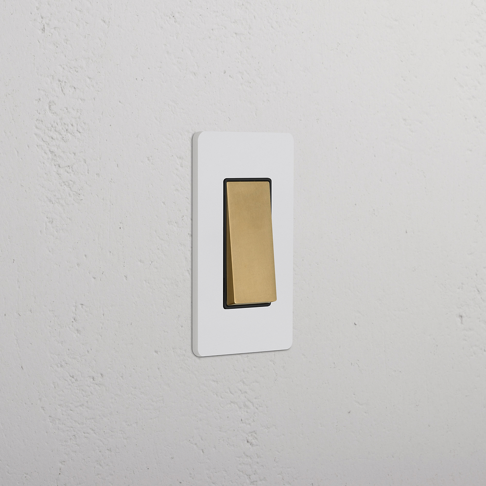 Grove 1G Double Pole Rocker Switch – Paintable Antique Brass | Black