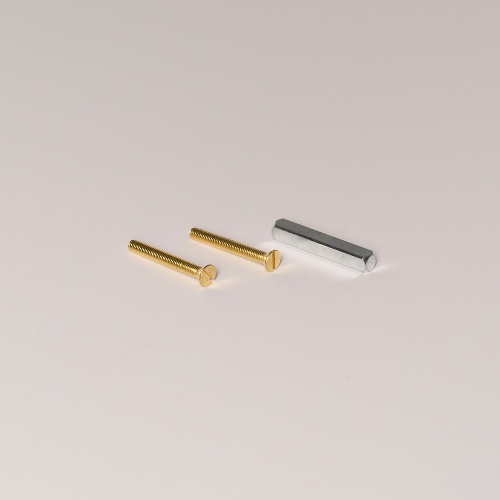 M5 x 60mm Countersunk Slotted Wood Screw x2 – Antique Brass