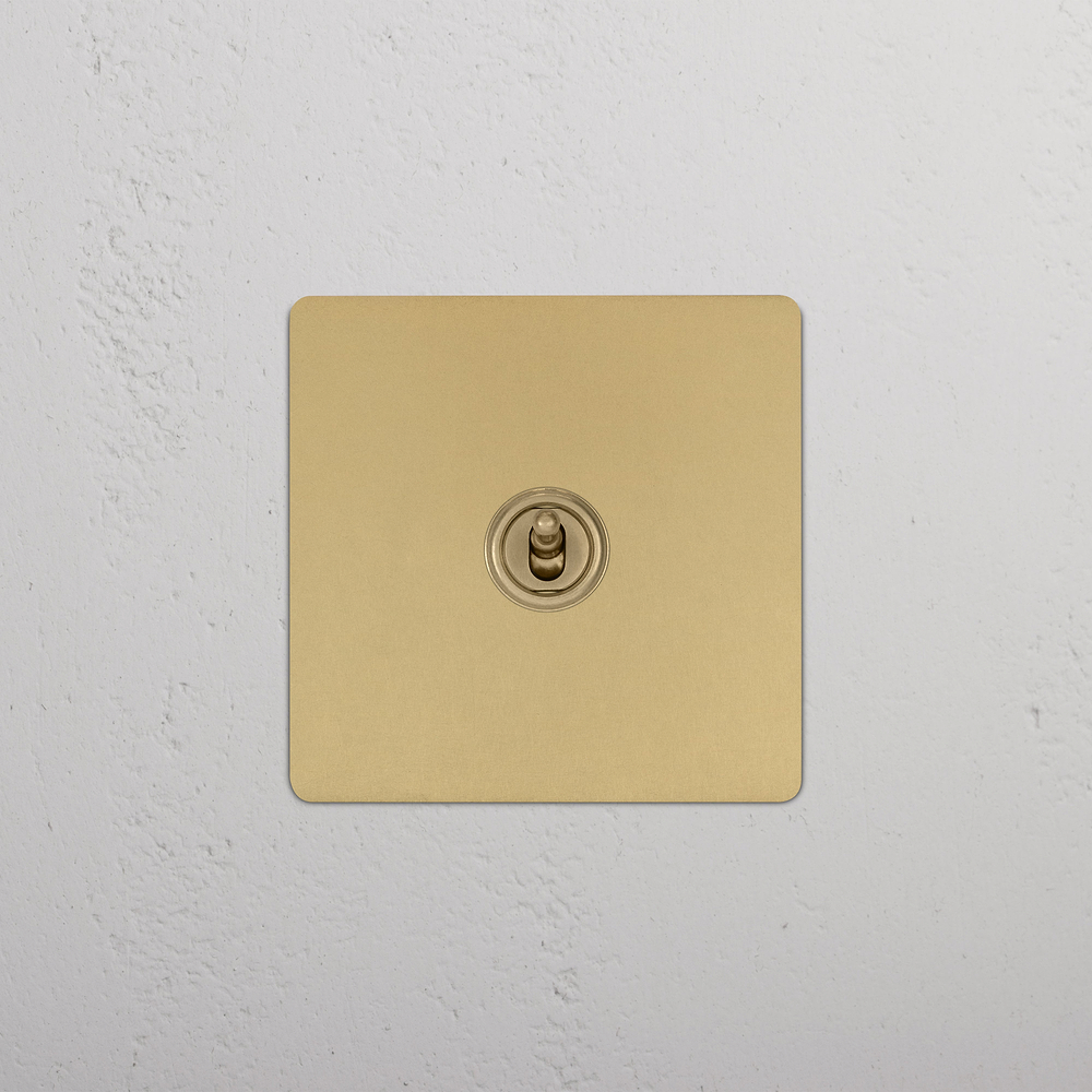 1G Retractive Toggle Switch - Antique Brass