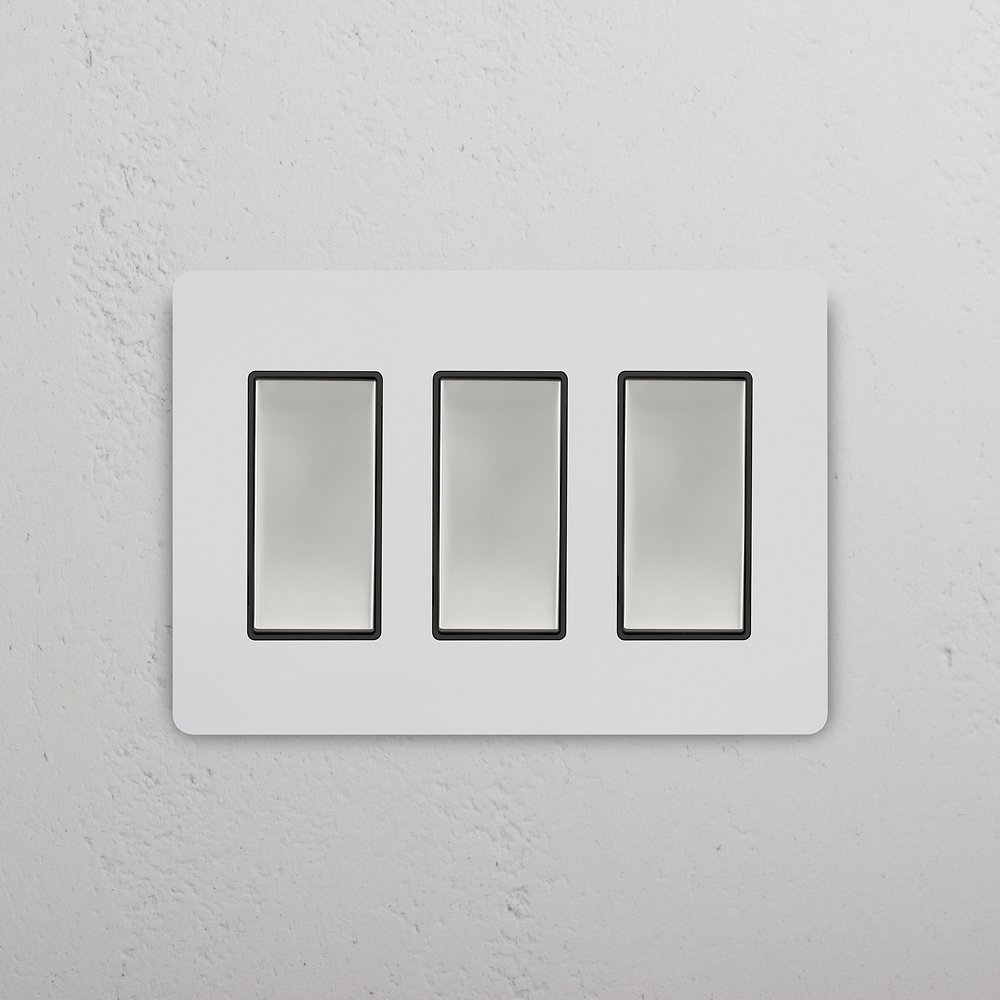 Grove 3G Rocker Switch – Paintable Polished Nickel | Black