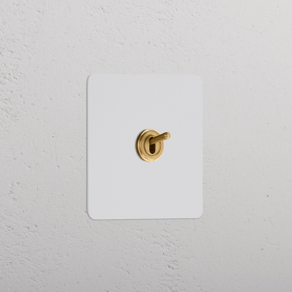 Kew Single Retractive Toggle Switch - Paintable Antique Brass