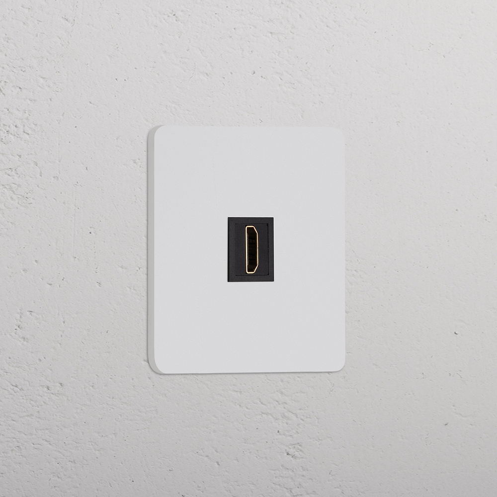 Grove Presa HDMI Singola – Pitturabile | Nero