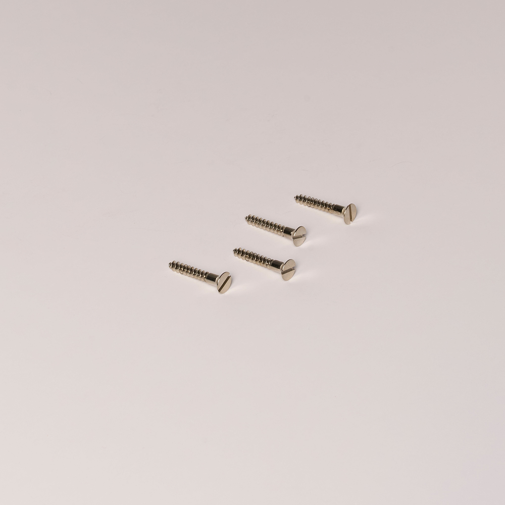 4 mm x 25 mm selbstschneidende Holzschrauben für Fensterbeschläge/Schlösser und Riegel (4 Stück) – Satinnickel