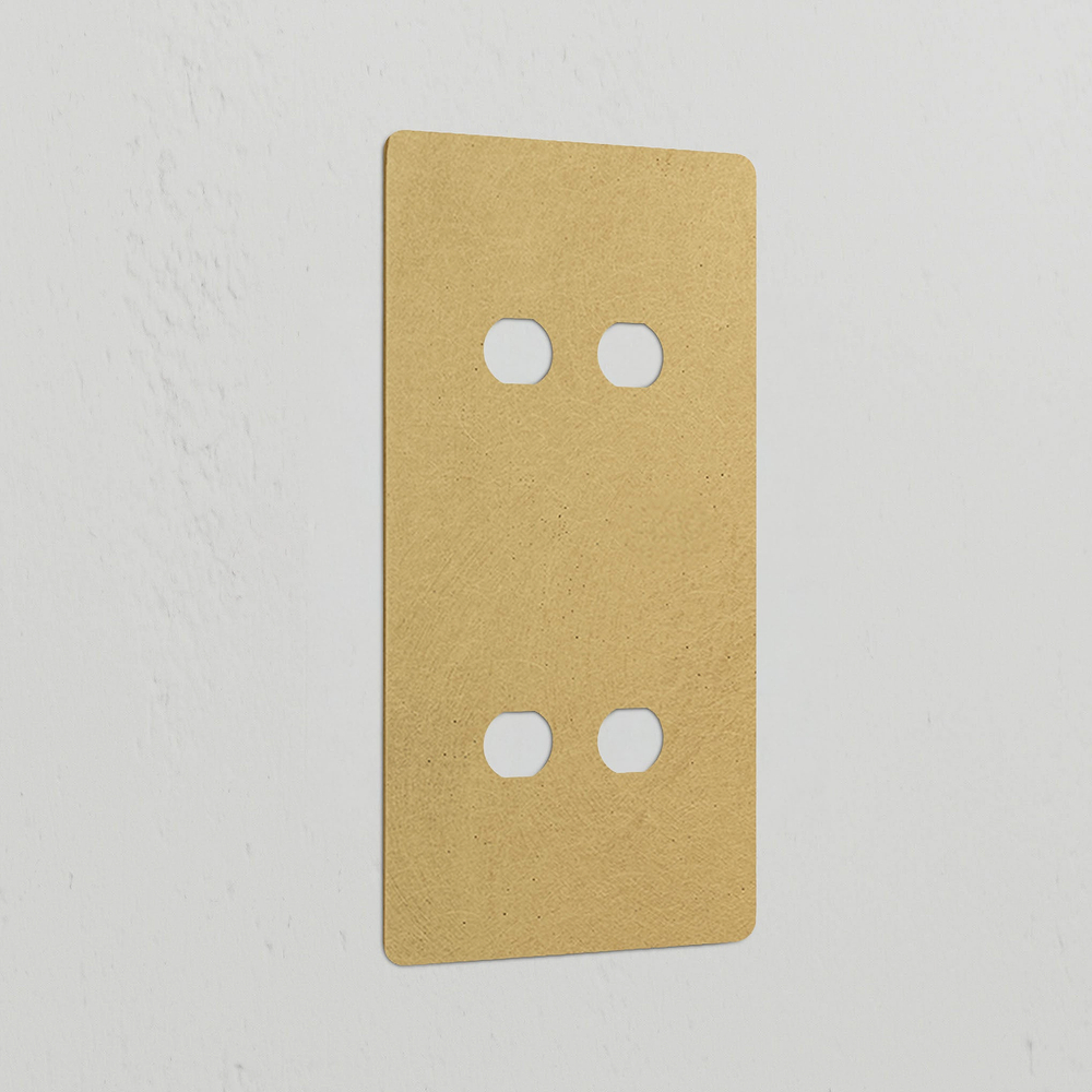4G Vertical Switch Plate - Antique Brass