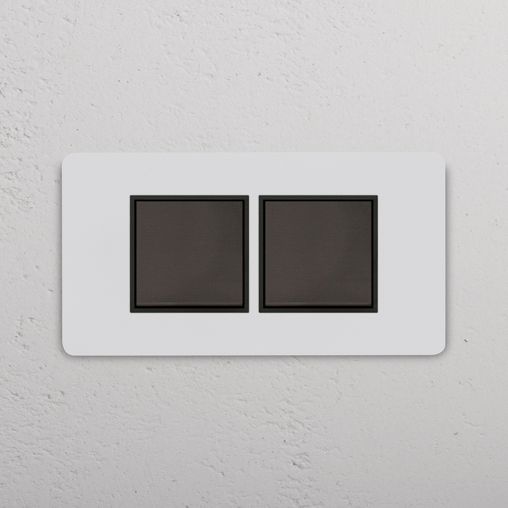 Grove 4-Module 2x Rocker Switch – Paintable Bronze | Black