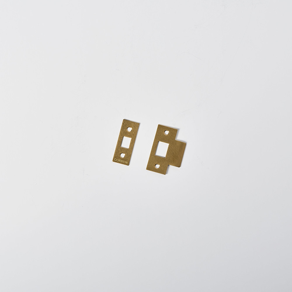 Set di placche per chiavistello tubolare – Ottone Antico