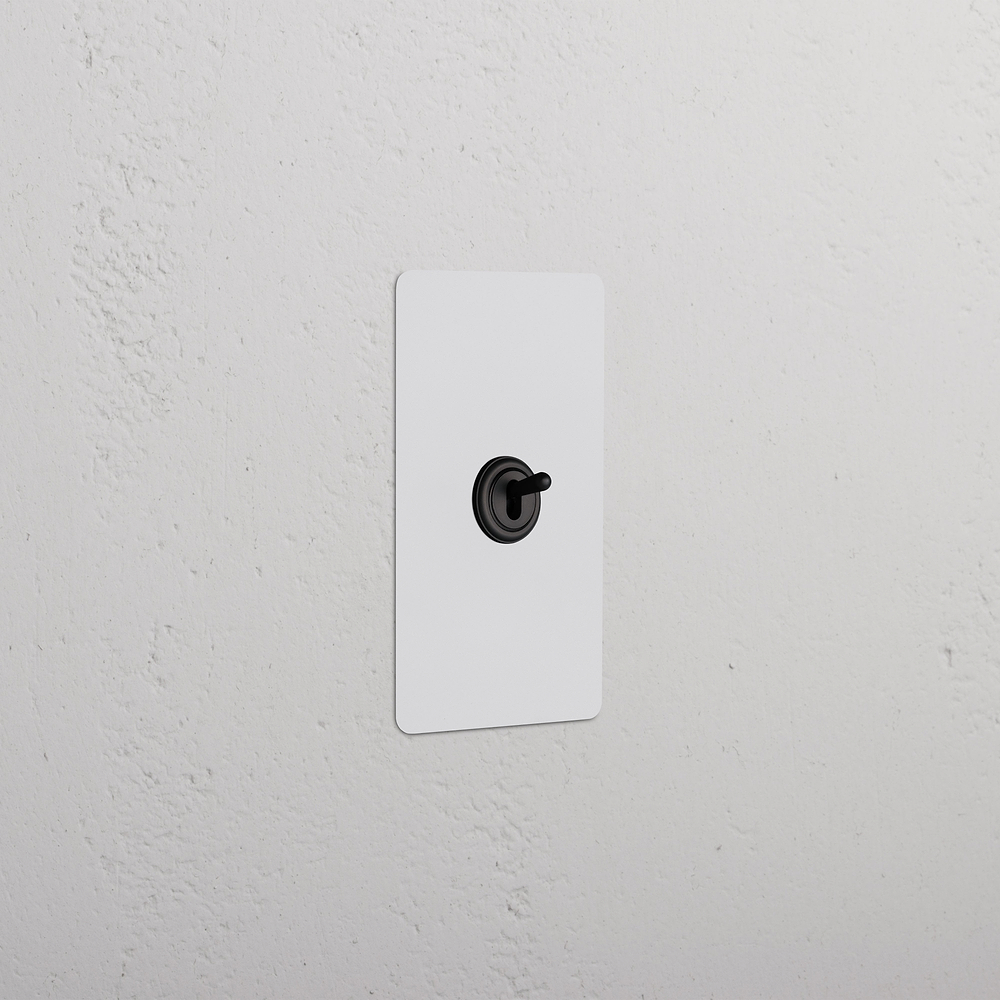 Kew 1G Retractive Toggle Switch - Paintable Bronze