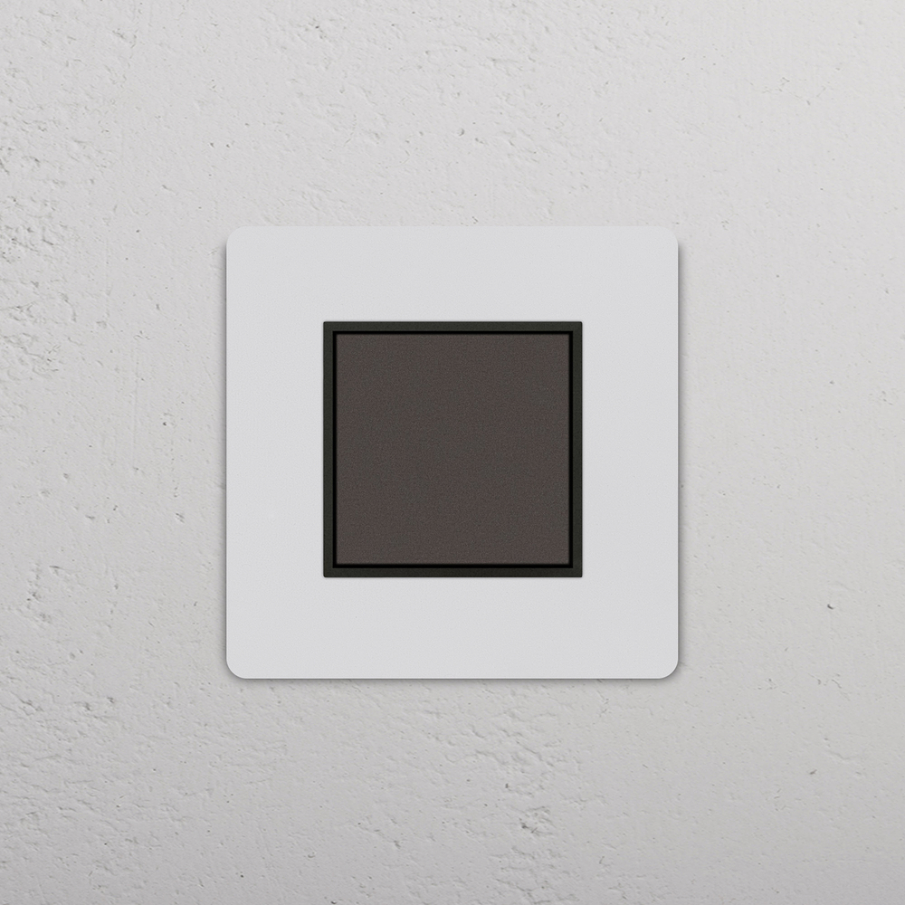 Grove Interrupteur Carré 3 Positions (Plaque Simple) – Bronze à Peindre | Noir
