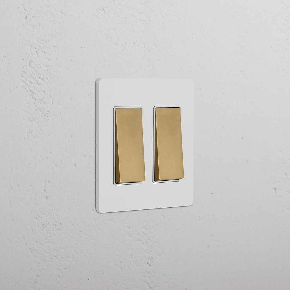 Grove 2G Rocker Switch – Paintable Antique Brass | White