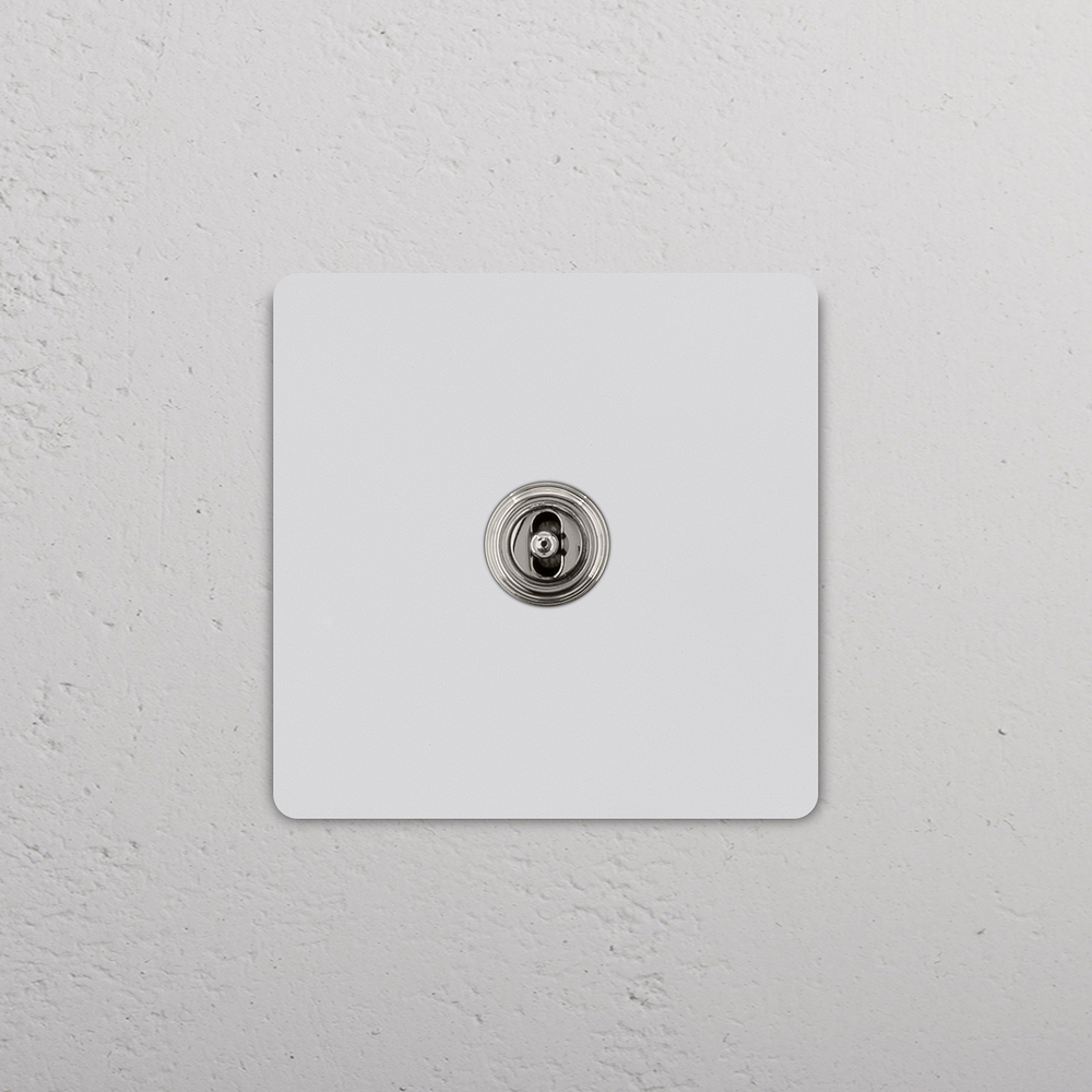Grove Single Centre Retractive Toggle Switch – Paintable Polished Nickel