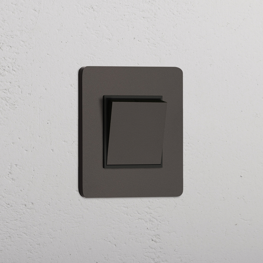 Grove Single Retractive Rocker Switch - Bronze | Black