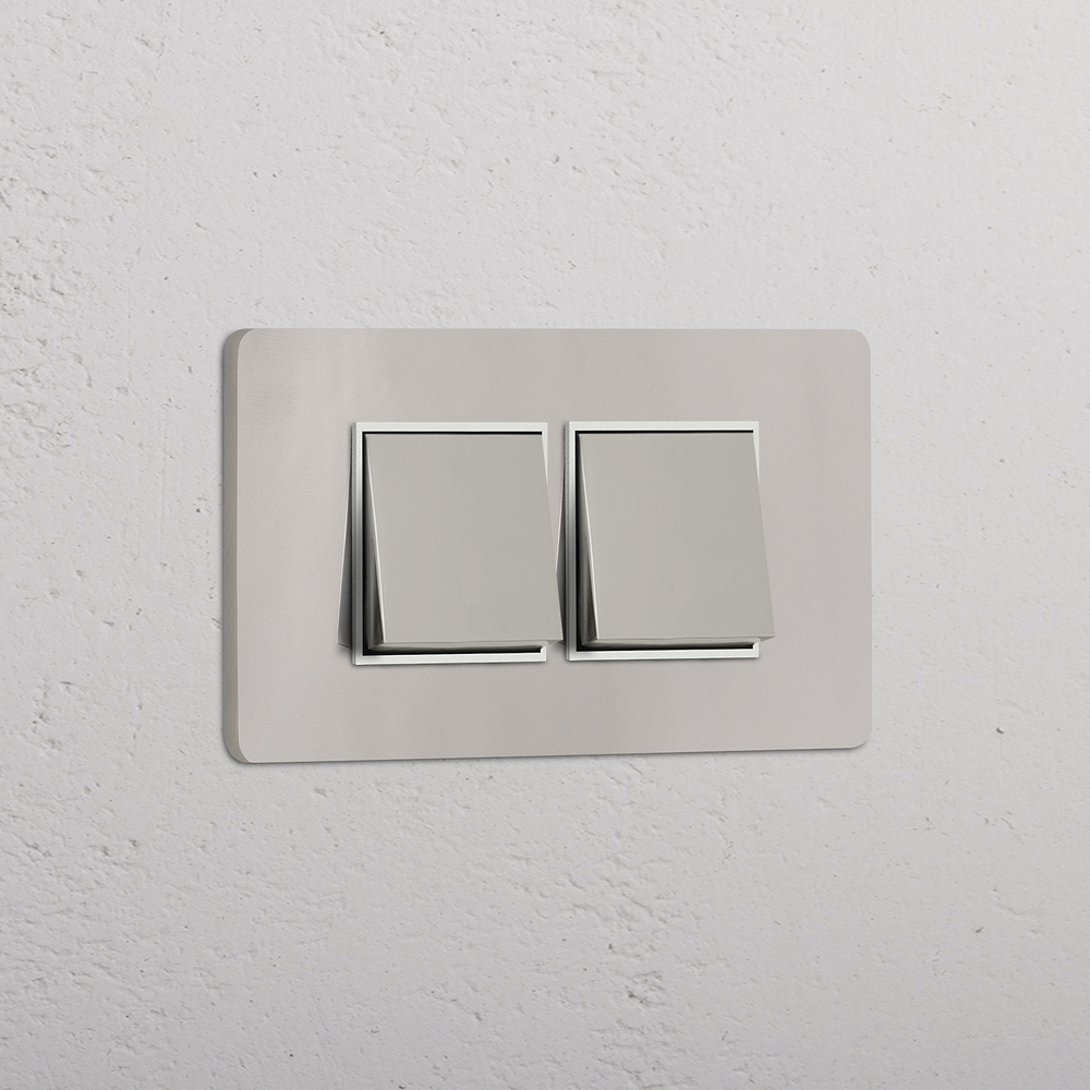 Grove 4-Module 2x Rocker Switch - Polished Nickel | White