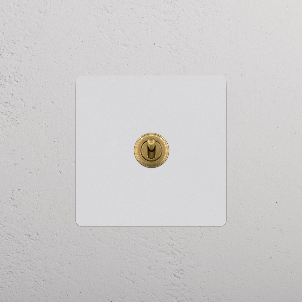 Kew Single Retractive Toggle Switch - Paintable Antique Brass